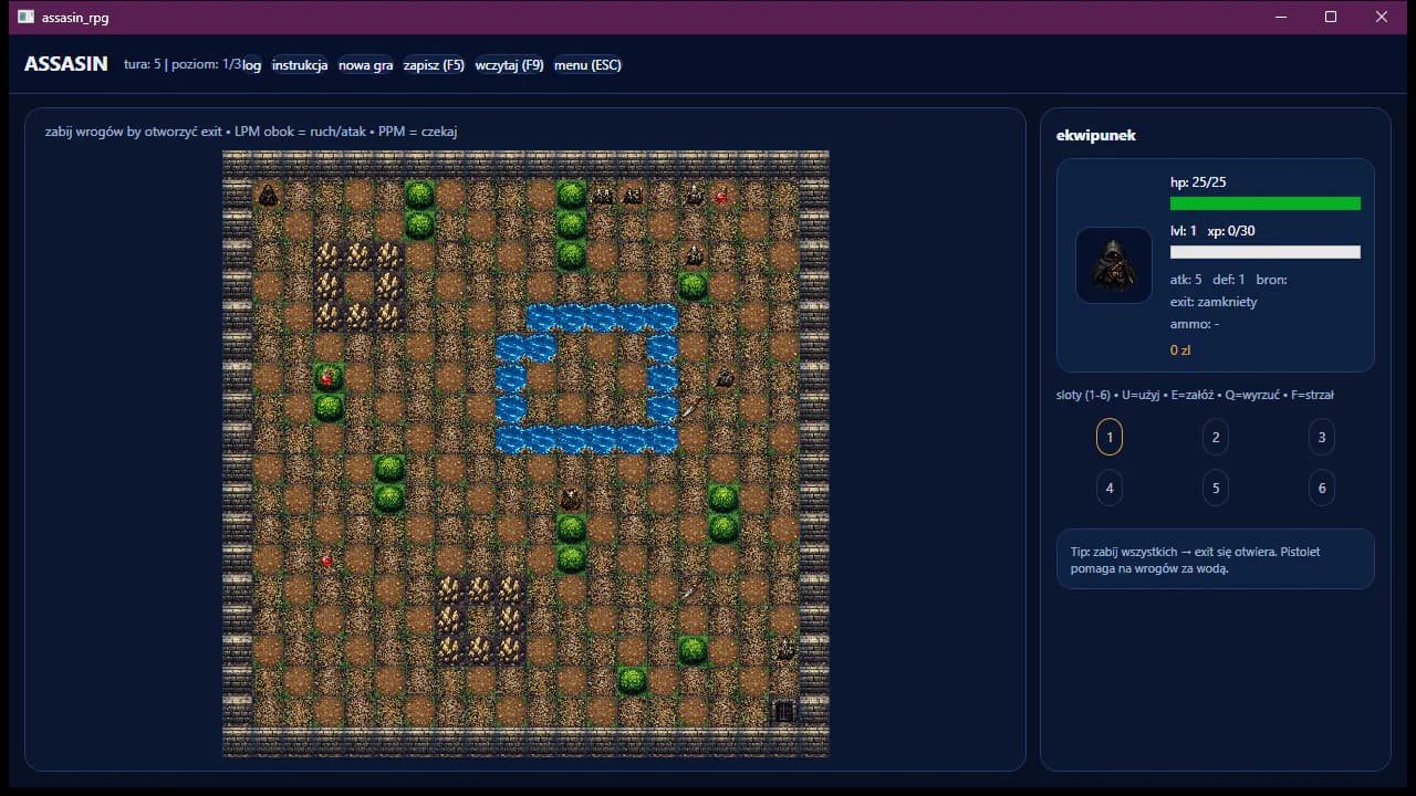 Asasin RPG — prawdziwy zrzut projektu