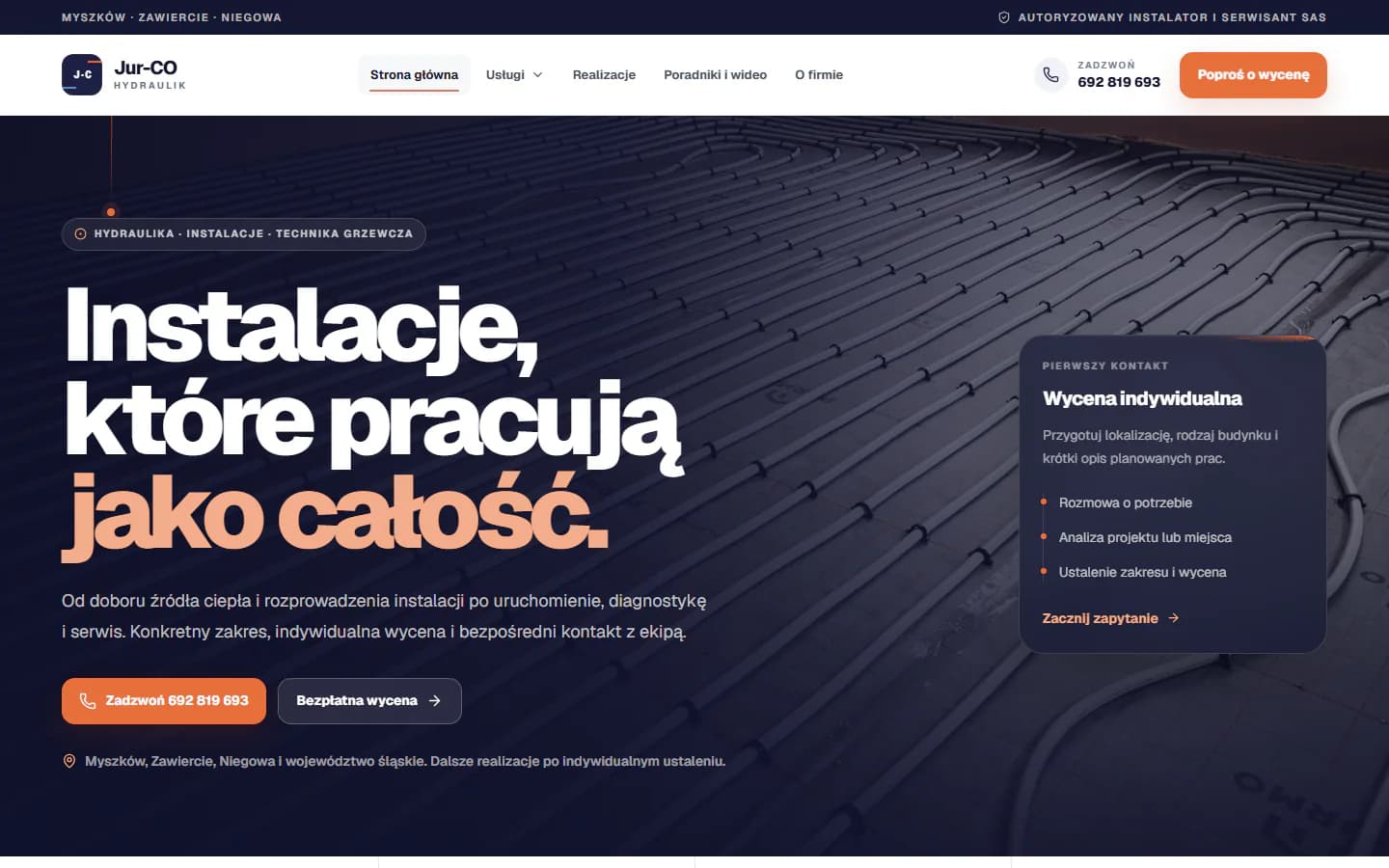 Jur-CO Hydraulik — prawdziwy zrzut projektu
