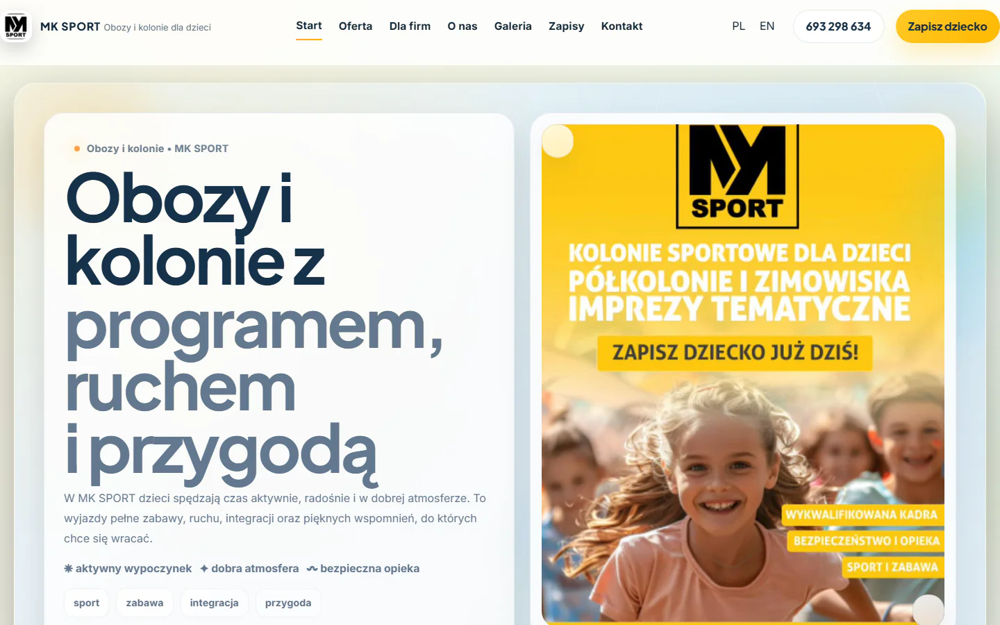MK SPORT — prawdziwy zrzut projektu