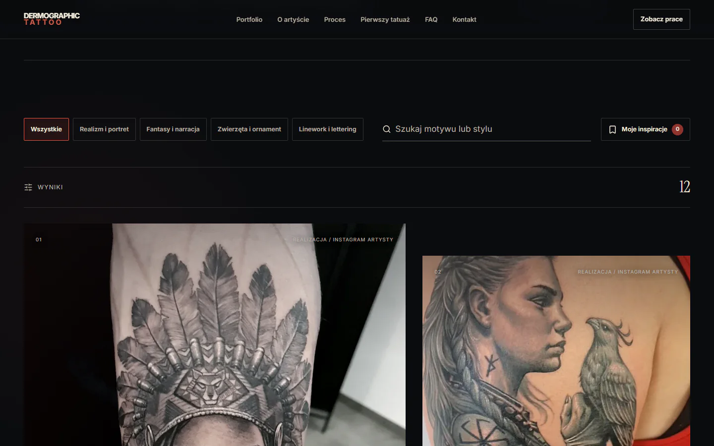 Dermographic Tattoo — widok wewnętrzny