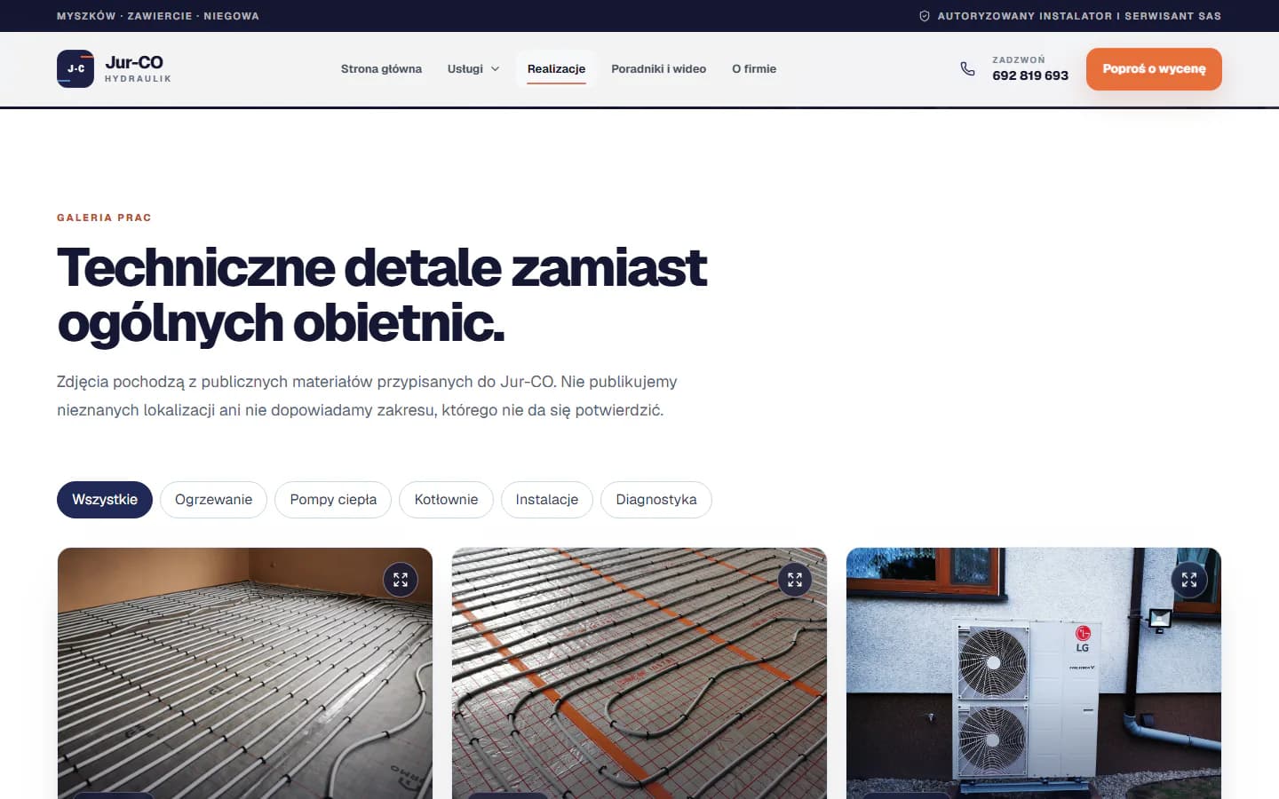 Jur-CO Hydraulik — widok wewnętrzny