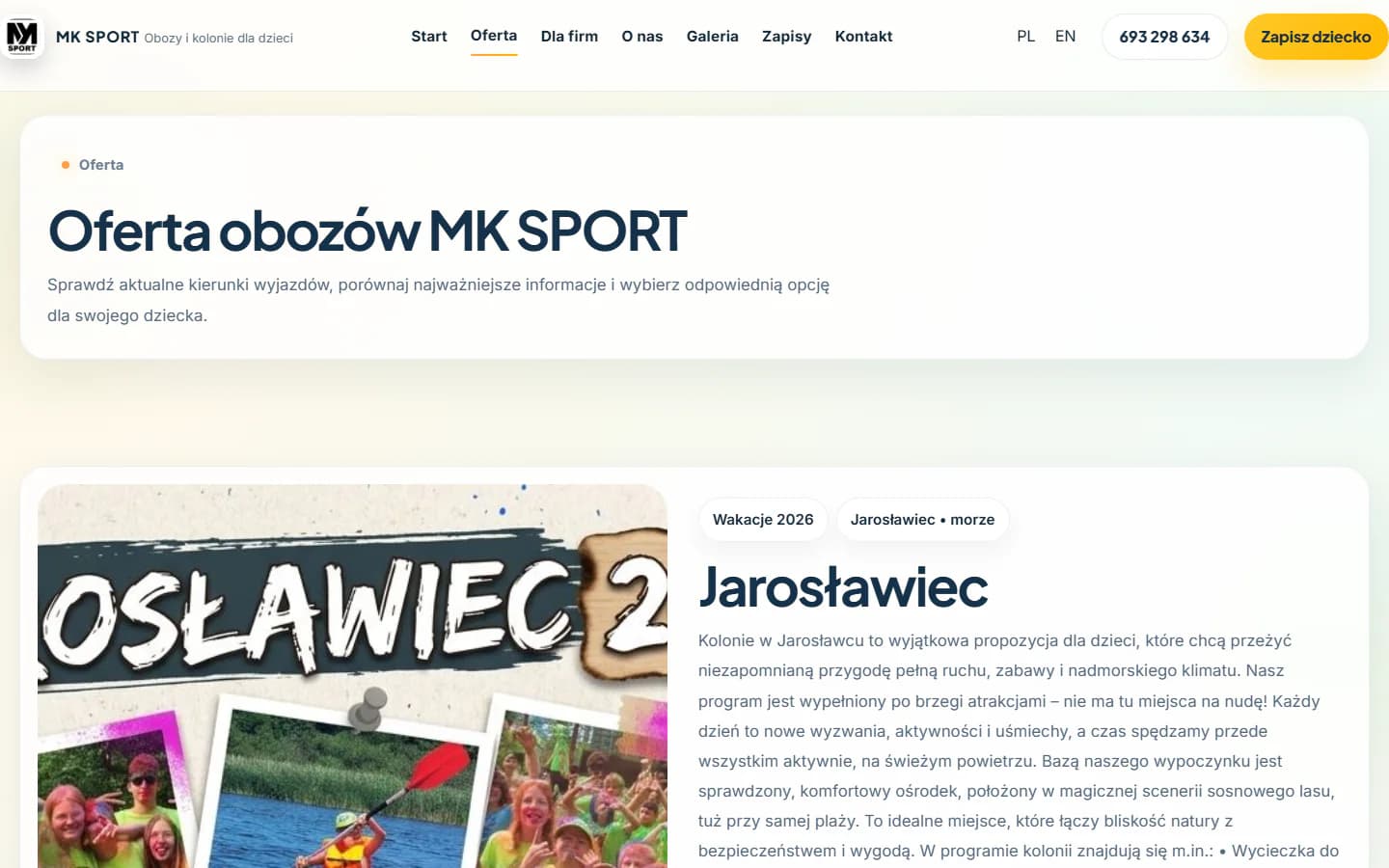 MK SPORT — widok wewnętrzny